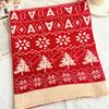 Christmas Knitted Scarf Women's Autumn and Winter New Korean Version Double-sided Thickened Versatile Cute Snowflake Student Gift Tide