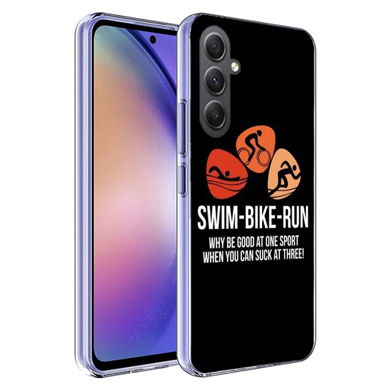 Triathlon Swim Bike Run Phone Case For Samsung A70 A50S A40 A30 A20E A16 A26 A36 A56 A17 Galaxy Note 20 10 9 8 A71 A51 A41 A31 A