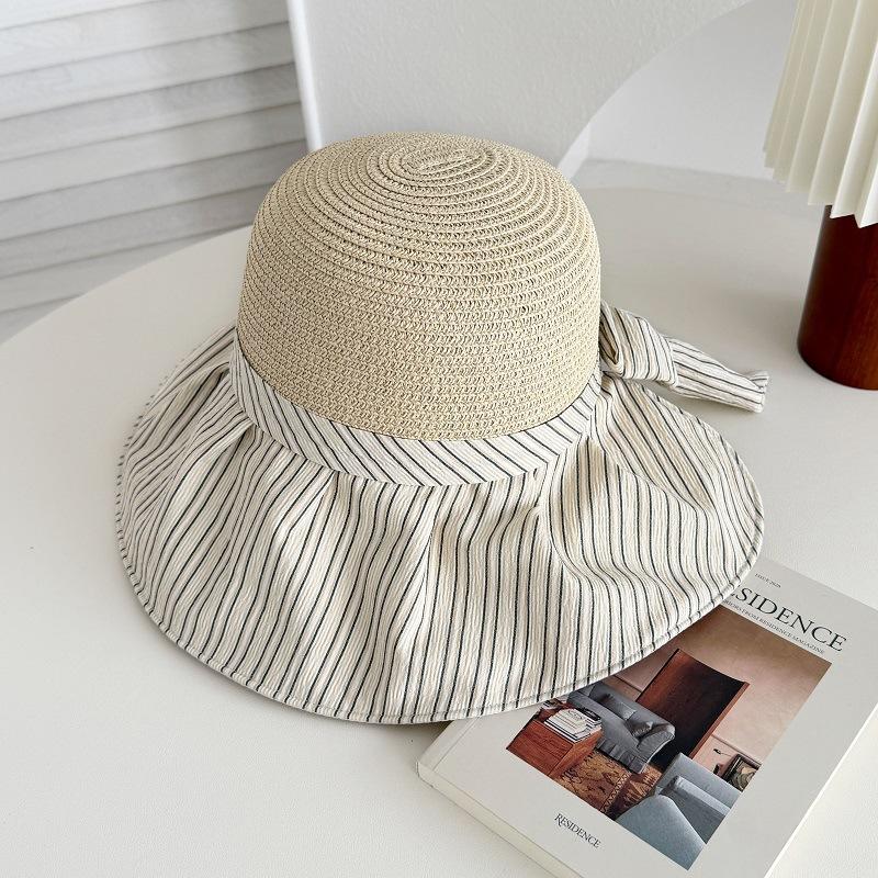 New Hat Women's Foldable Big Eaves Sunscreen Hat Summer New Travel Versatile Thin Breathable Bucket Hat