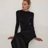 Women European Style Long Sleeve High Waist Slim Fit Long Mermaid Dress