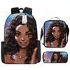 Moana Printed Backpack Large Capacity Sports Backpack Primary And Secondary School School Bag Three-Piece Set