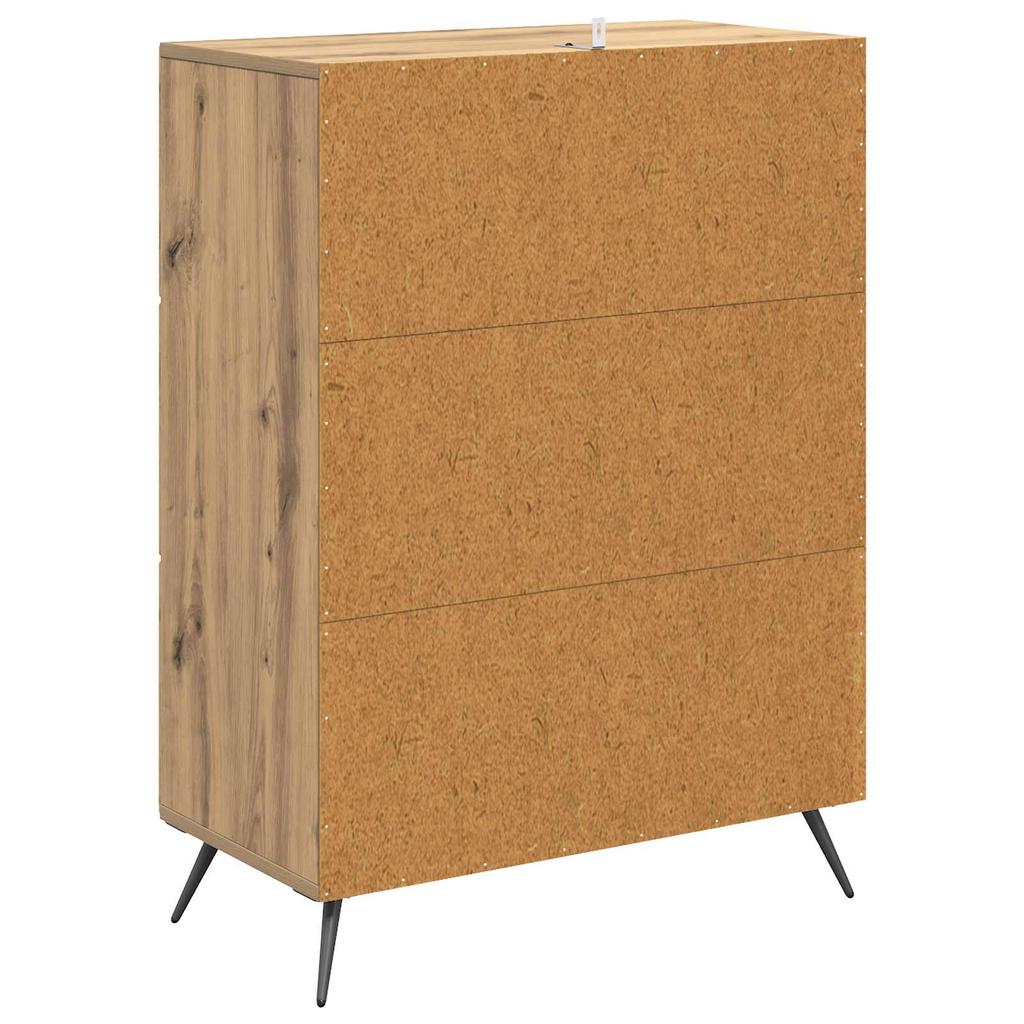 Artisan Oak Drawer Cabinet 66 x 34.5 x 90 cm Engineered Wood