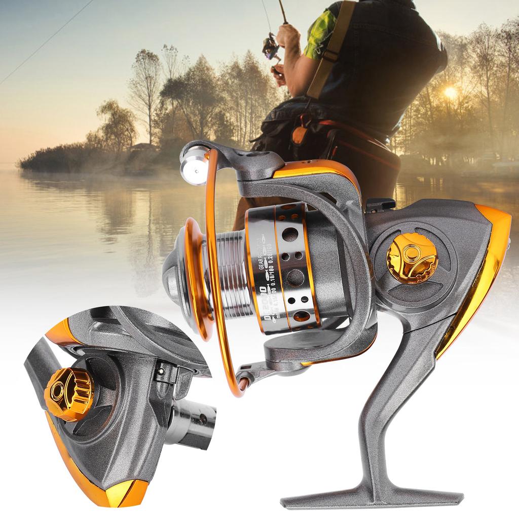 Portable 13 Shaft Metal Sea Fishing Rod Fishing Reel Fishing Accessory Silver Gray