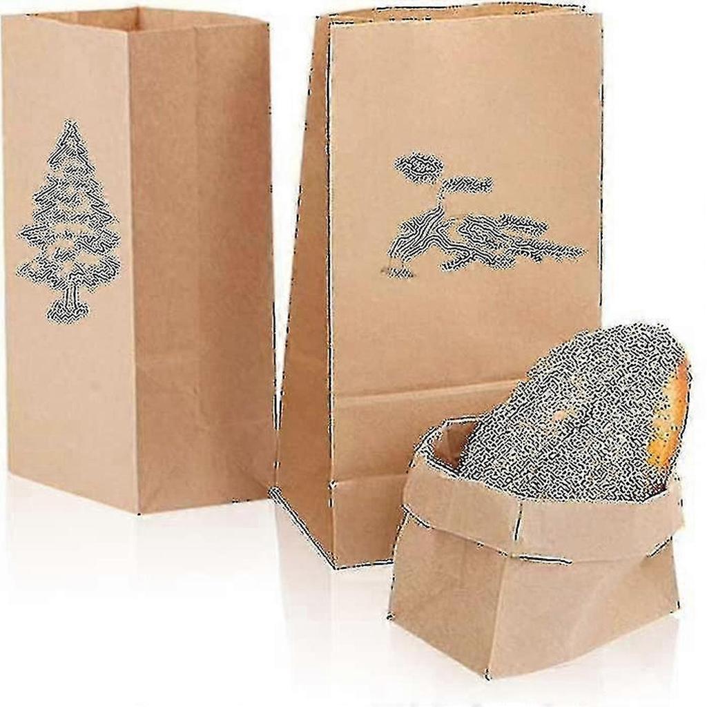 100 X Brown Paper Bags, Large Kraft Paper Bags With Bottom, Gift Bags For