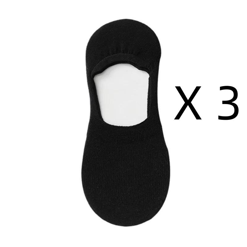 3 Pairs Women's Invisible Cotton Boat Socks Mesh Breathable Ankle Low Cut Soft Comfortable Silicone Non-Slip No Show Socks for Daily Wear
