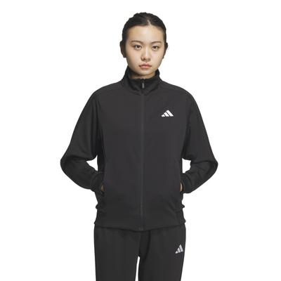 Adidas JVP35 Trainingsgröße XL Damen 3-Streifen Locker geschnitten Doppelstrick Oberteil, Schwarz/Schwarz (JW9788),