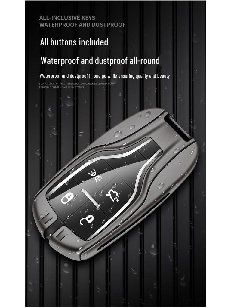 Maserati Quattroporte, Levante, Ghibli Metal Leather Key Case Protective Shell