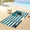 Name Custom San Jose Sharks Print Beach Towel, Large Soft Quick Dry Towel for Beach Camping Swimming