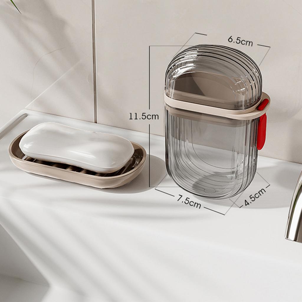 Soap Box Travel Portable Mini Soap Container Sealed Drainable Soap Box with Lid for Traveling