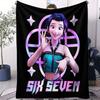 K Pop Demon Hunters Flannel Blanket Funny Six Seven 6 7 Meme  Kids Adult Plush Throw for Living Room Bed Cover Camping Travel