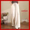 Pantaloni Larghi in Cotone e Lino Taglie Forti da Donna - Vita Elastica, Coulisse, Vestibilità Ampia per Primavera/Estate