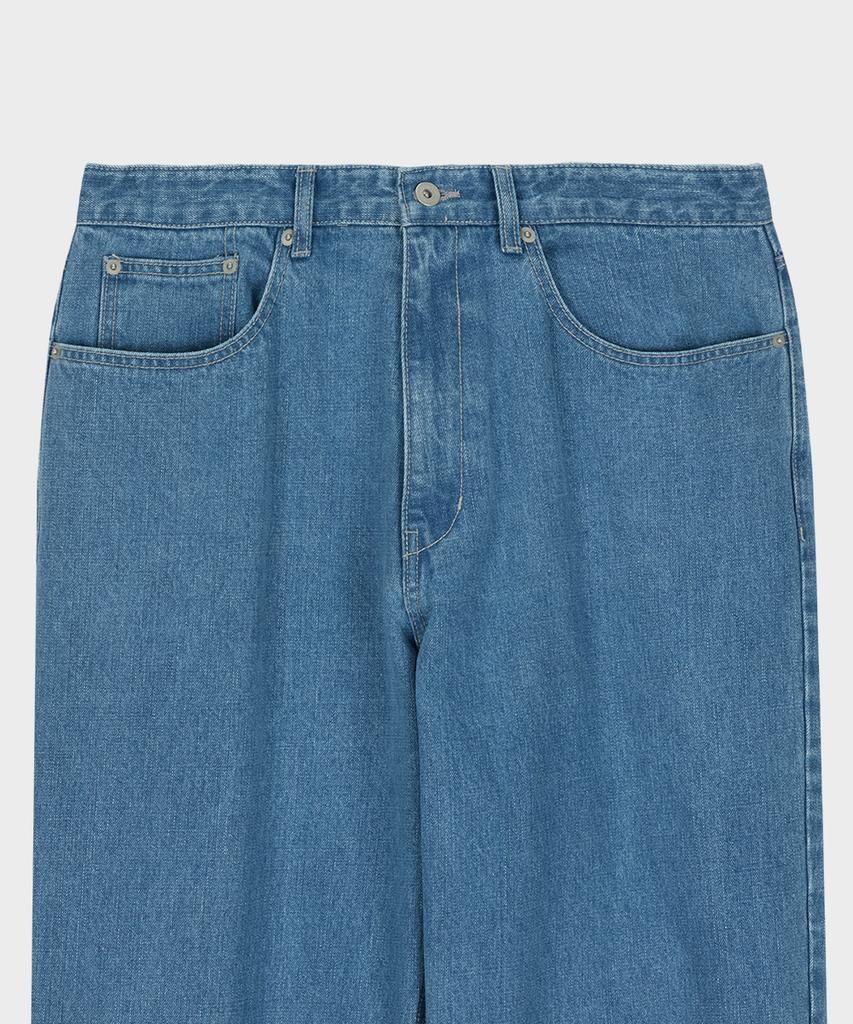 Teildeon Relaxed Fit Denim Pants Blue