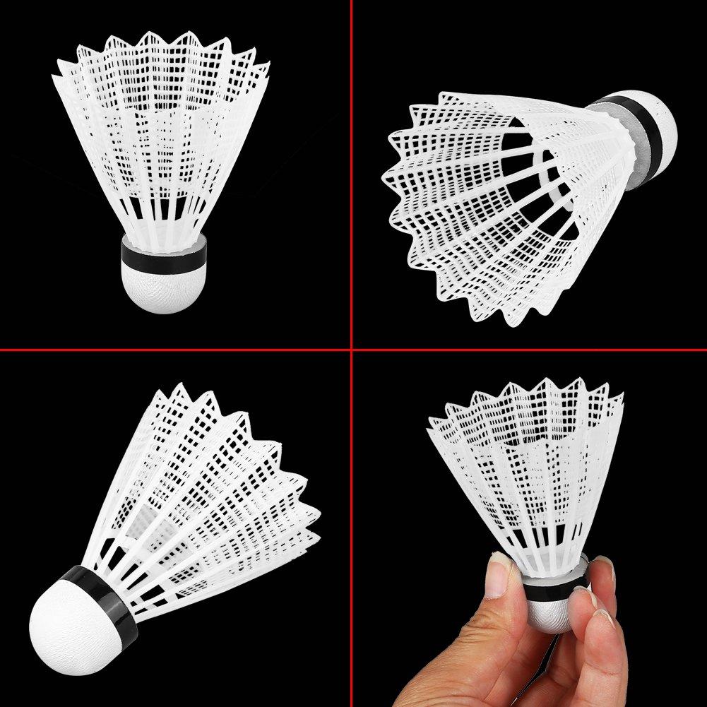 Badminton Pack of Plastic Shuttlecocks for Competition and Use Shuttlecocks, 6, Practice, Indoor/Outdoor