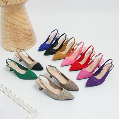 Kvinners 6 cm spisse sandaler med høye hæler – sommermote med ryggstropp