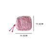 Fashion Retro Plush Square Leopard Print Makeup Bag Cute Winter Girl Portable Sanitary Cotton Bag Storage Wallet Women's Gift