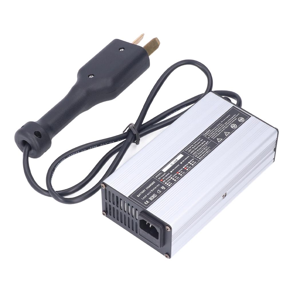 Club Car Battery Charger 36V 5A Octagonal Head   Silver Aluminium Replacement for EZGO