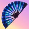 1pc Large Music Festival Hand Fan, Chinese Kongfu Taiji Folding Fan That Makes A Loud Sound, for Dances, Nightclubs, Electronic Music Festivals
