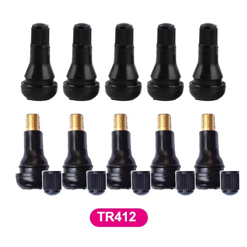 10/5pcs Car Motorcycle Scooter Tubeless Tire Valve Stem Straight TR412 TR413 TR414 Valve Copper for ATV Trikes Truck