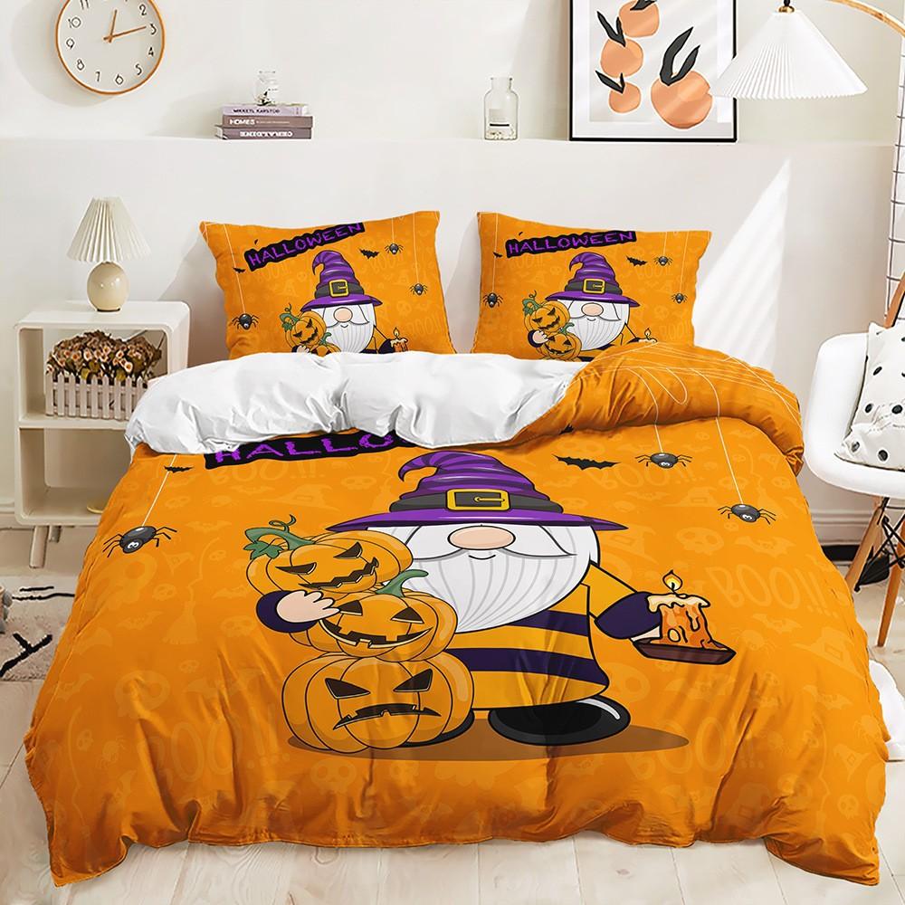 Halloween Bed Three-piece Decoration Funny Theme, Digital Printing