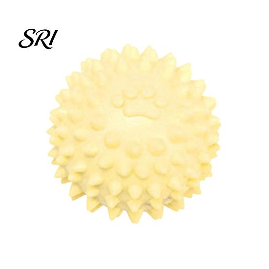 Dog Teething Toy Spiky Chew Rubber Teeth Cleaning Puppy with Braided Fabric Strips for Small Medium Dogs Tug-of-War Play Tug of War B жёлтый