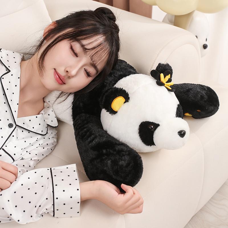 Multi-Größen Panda Plüschtier Riesenpanda Kuscheltier Weich Flauschig Liegende Haltung Schlafzimmer Sofa Regal Dekor Geburtstagsgeschenk