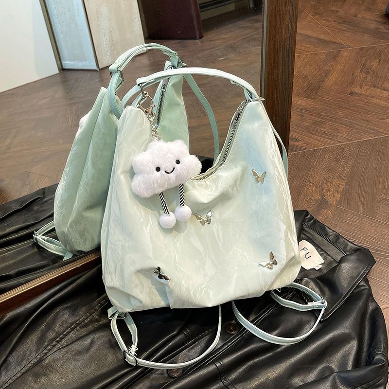 Large capacity commuter backpack bag women's early autumn new fashion butterfly underarm shoulder bag tote bag
