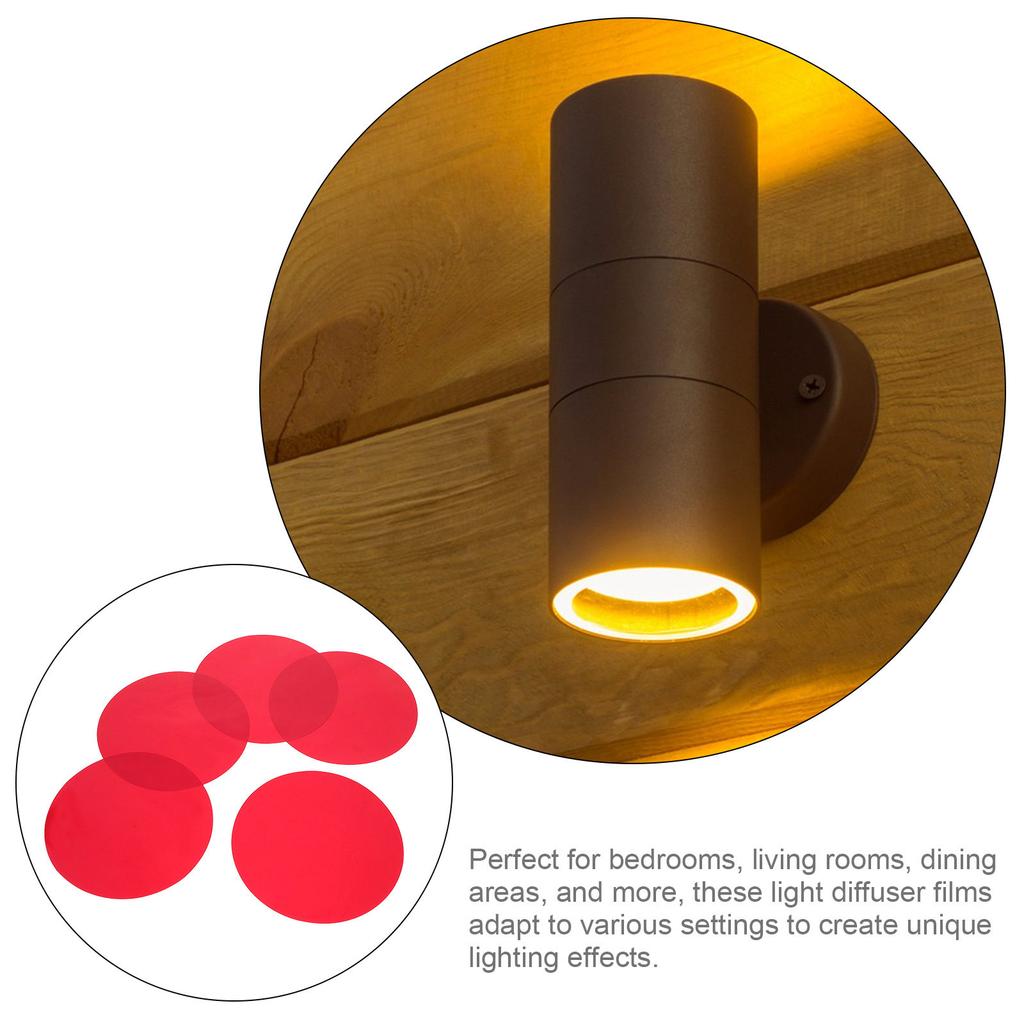 5 Stück Farbwechselnder Lichtdiffusor-Folie Transparente Blätter Warmlicht-Filter Kunststoff-Gel für Lampen Stimmungslicht Dekoration