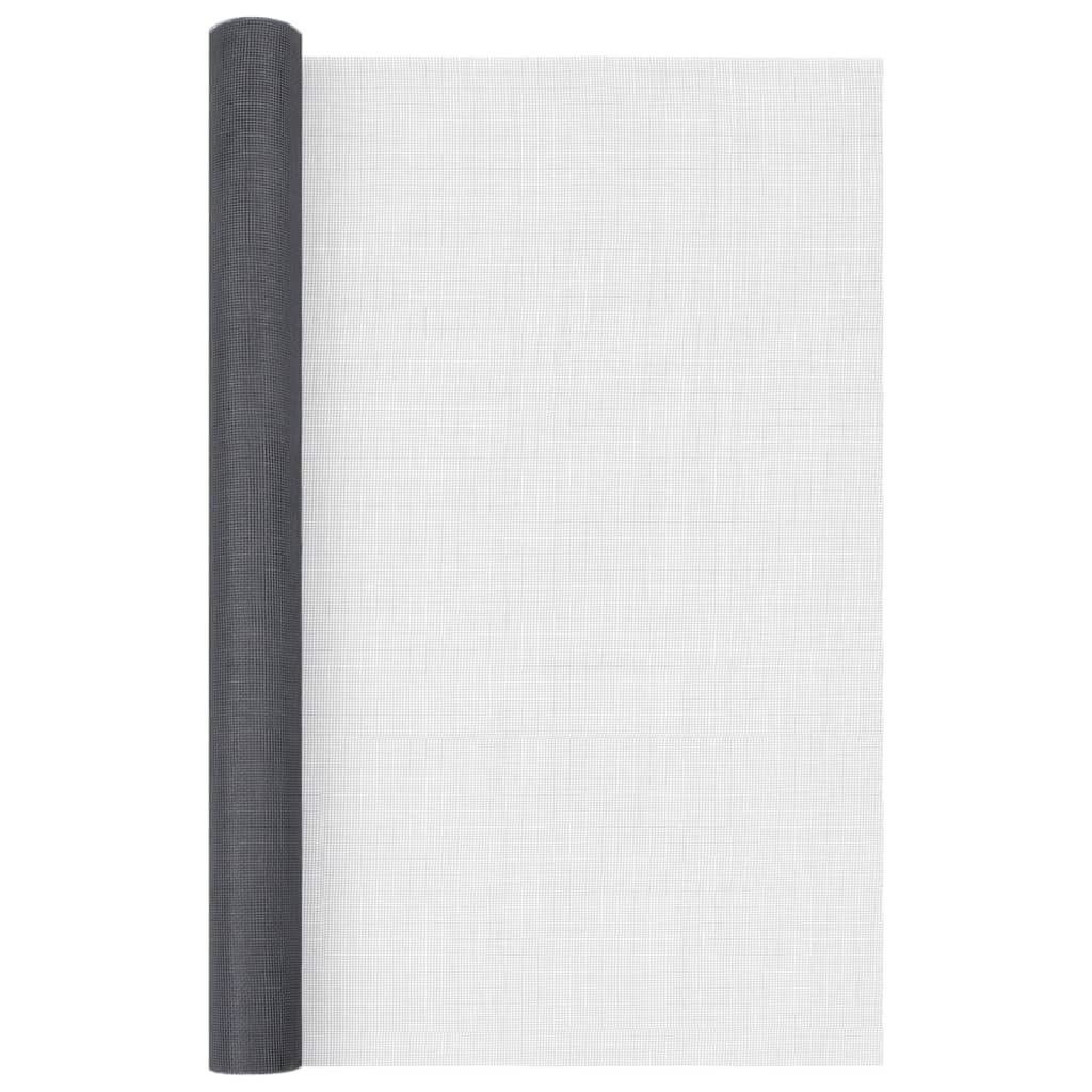 Fiberglass Fly Screen 100x500 cm Grey