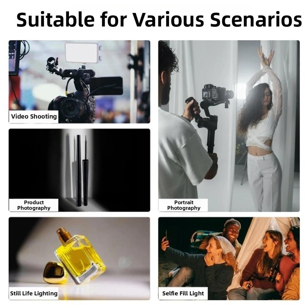 2800-9000K Handheld Fill Light With Fan LED Beauty Light Panel  Outdoor Photography