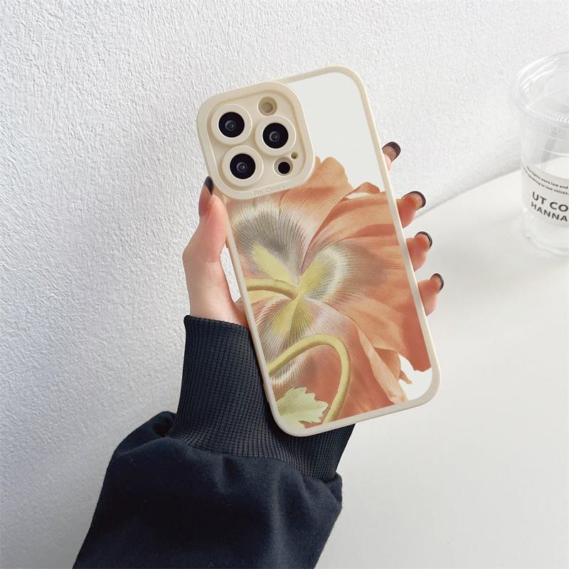 Retro Flowers Phone Case For iPhone 14 13 12 11 Pro Max for iPhone 7 8 Plus SE 2020 XR XS X Case Soft Floral Shell Back Covers