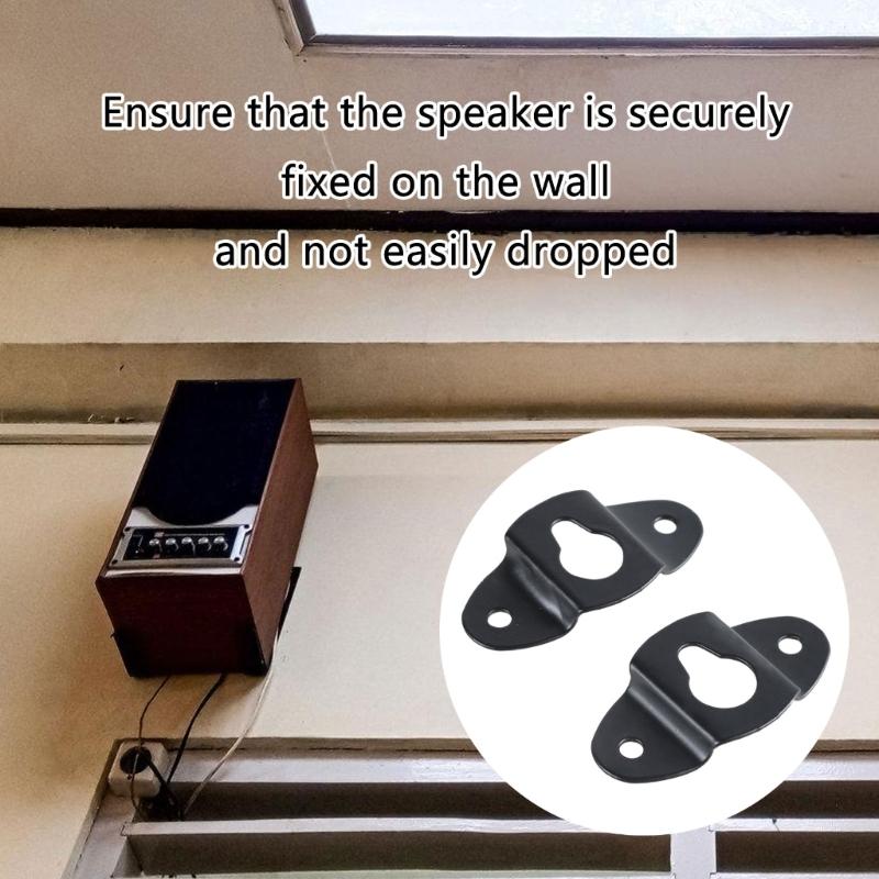 1 Paar Lautsprecher-Wandhalterungshaken für Surround-Lautsprecher, sichere Halterung für Musikgeräte mit Langlebigkeit, Metallkonstruktion