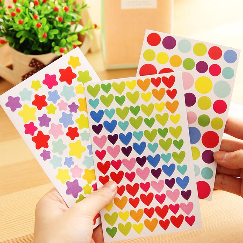 5pcs Children Stationery Stickers Self-adhesive Adhesive Album Decoration Accessories DIY Stickers Color Handicrafts TMZ