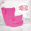 Diana Scandinavian Family Furniture Wing Chair Pink Barbie Fuchsia Pique