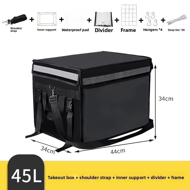 Schwarze Wasserdichte Lebensmittel-Liefer-Isolierbox Kleine Mittlere Große 30 45 62L Größen Lokale Lieferung Kühltasche Picknick BBQ Zubehör