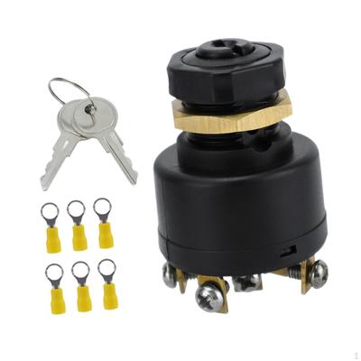 Námořní spínač zapalování Snadná instalace pomocí 2 klíčů 6 šroubů pro lodní jachtu 12V 12A Heavy Duty