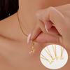 Gold Heart Alphabet Jewelry Necklace With O Chain For Female Fashion Accessory