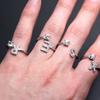 Shining  26 Letters Adjustable Rings   Initial A-Z Alphabet Opening Ring For Women Charm Jewelry Gift