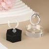 Clear Geometric Acrylic Ring Display Stand Jewelry Holder 2 Grid Box for Wedding Ceremony Earring Retail Showcase