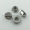 Color-Plated Stainless Steel 304 Hex Flange Nut with Anti-Slip Patterned Teeth DIN6923