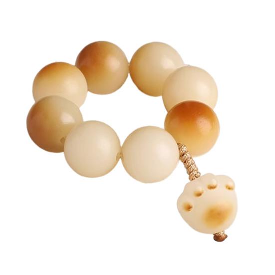 Hand String White Bodhi Root Hand Twisting Charcoal Roast Cat Claw String Fingertip Wrapping Soft Buddha Bead Handle Playful Piece