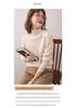 Women's High Neck 100% Pure Wool Sweater - Cashmere Knit Inner Layer Cardigan for Autumn & Winter