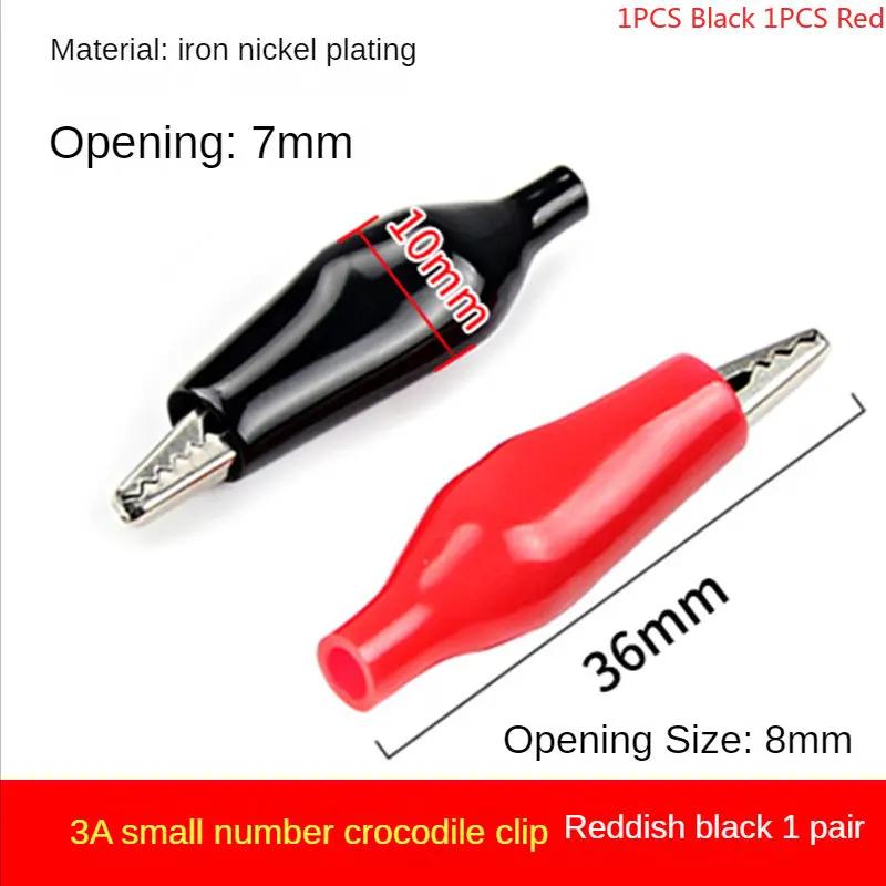 

Гарячі 2 шт. Чорно-червона пластикова ручка Тестовий зонд Металеві затискачі типу алігатор Роз єм Підключіть гніздо для батареї