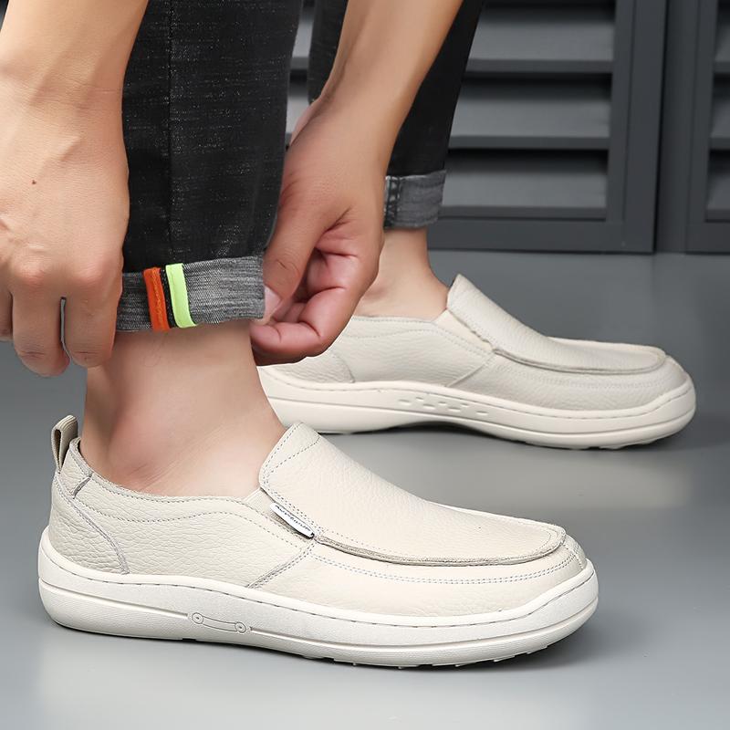 Casual Leather Men Shoes Versatile Formal Mens Loafers Moccasins Breathable Slip On Man Boat Shoes Leisure Walk Driving Footwear