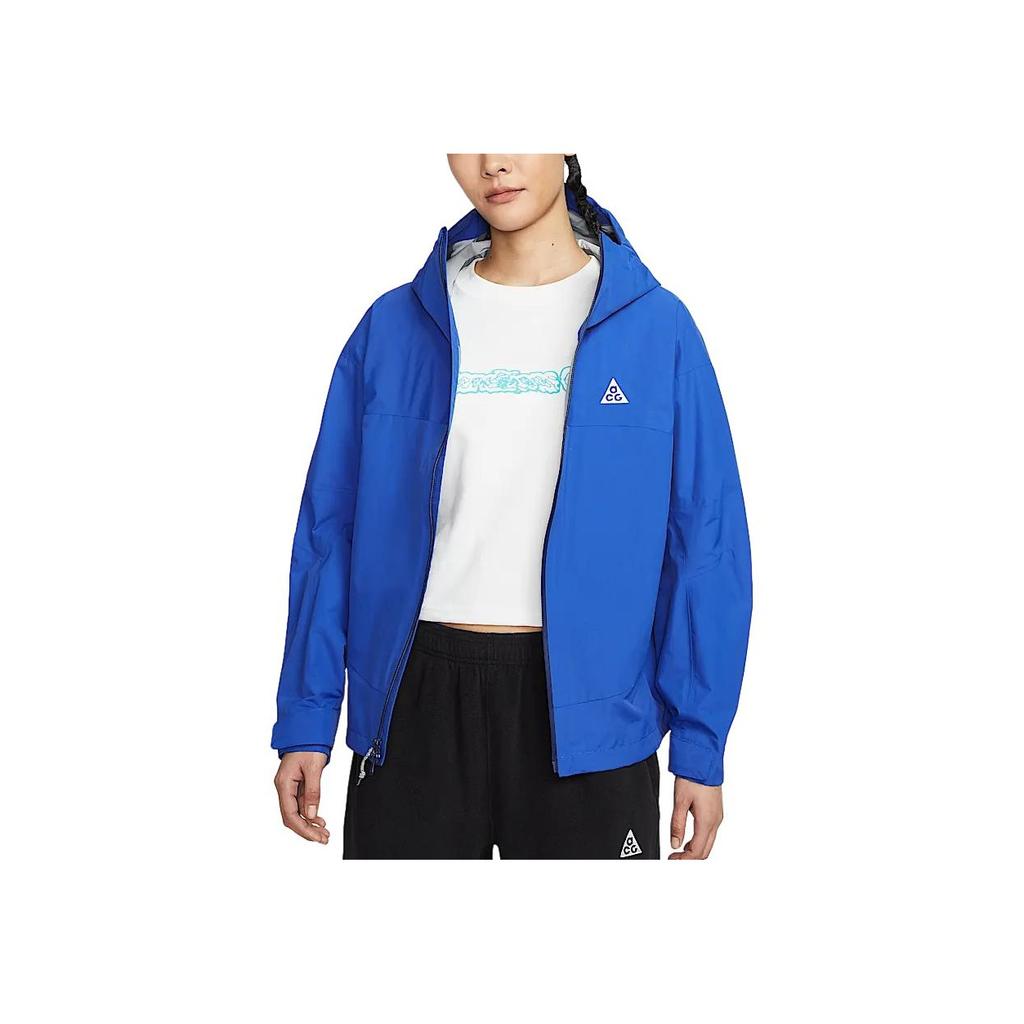 Nike ACG Storm-Fit Adv Morpho Loose Fit Hooded Zip Waterproof Windbreaker Women Outerwear Game-Royal Summit-White HJ0247-480