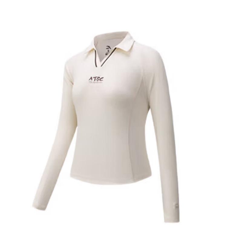 

ANTA Women s Slimming Lapel Polo Long-Sleeve Tee M
