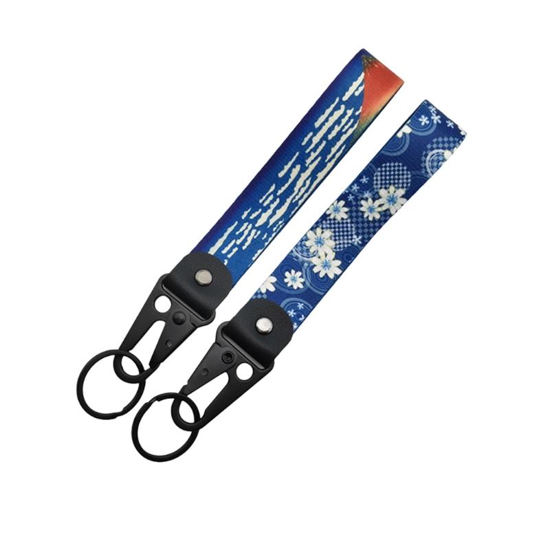 1 Pair Nylon Wristband Keychain With Unique Style For Car Key And Backpack Accessories Universal Key Strap Lanyard