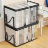5pc Large Transparent Storage Boxes with Flip Lid with Black Frame Cabinet Organization and Storage Storage Bins Organization