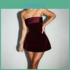 Polyester Spandex Backless Sleeveless Aline Dress For Winter Casual Females