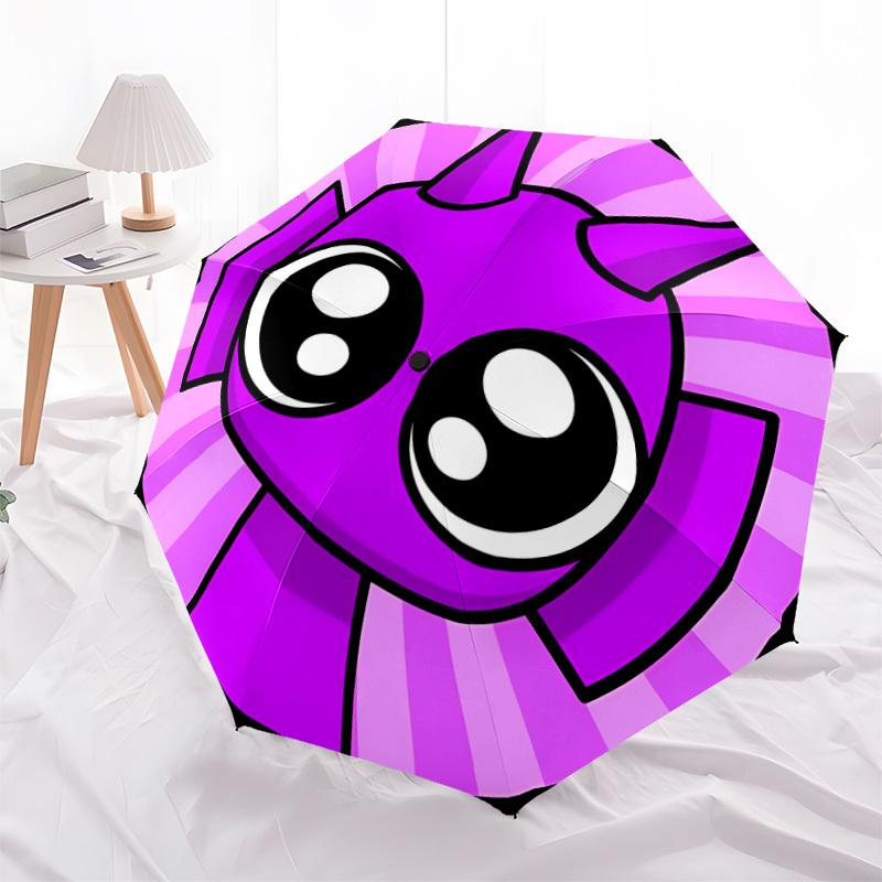 1pc Purple, Cartoon Automatic Open/Close Umbrella - Compact Travel Umbrella with 8-Rib Durable Frame yy251023096
