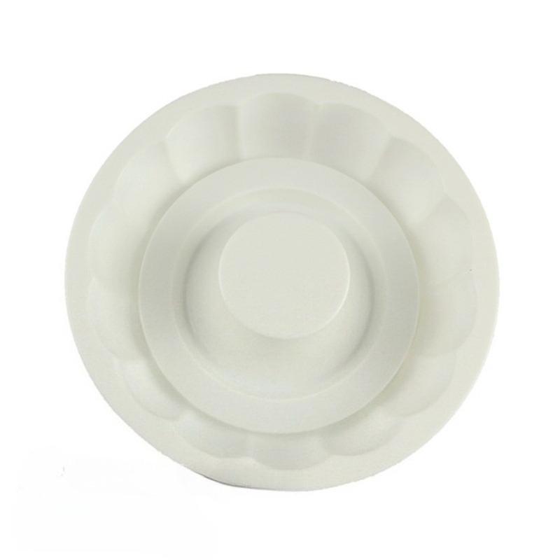 1 Pc Round Groove Flower Mold Silicone Mousse Mold White Round Garland Pastry Chiffon Cake Mold Baking Mold